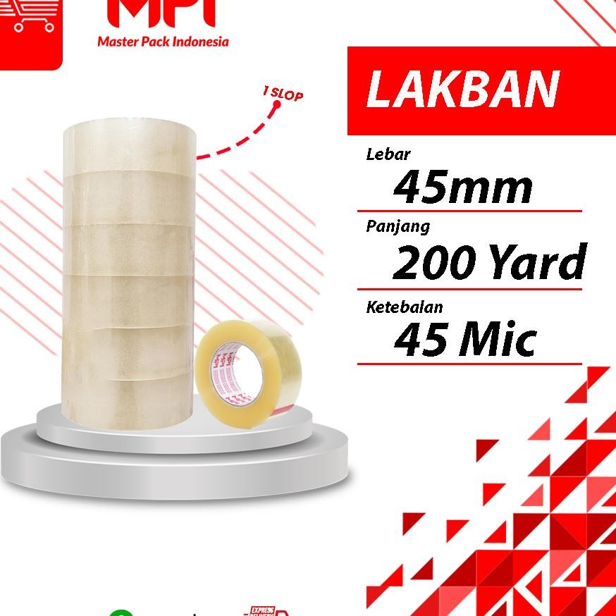

1Slop 6 Pcs Lakban Bening Lakban Coklat 45Mm X 200 Yard Master Pa Indonesia
