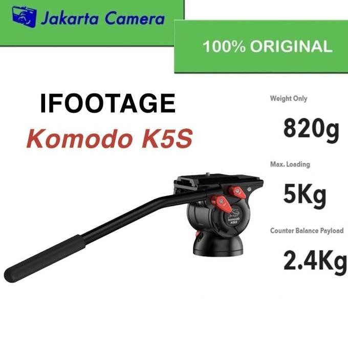 Ifootage Komodo K5S Fluid Head Tripod / Monopod Camera