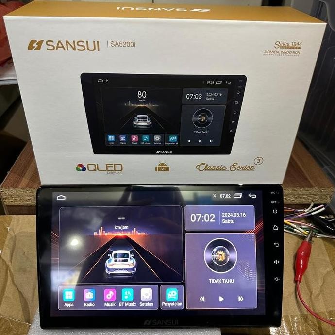 BEBAS ONGKIR - Sansui Classic Gen 3 Ram 2/32GB QLED Head Unit Mobil Universal
