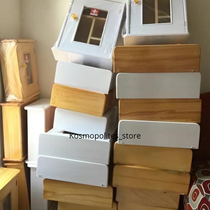 (Allthebest) Kotak Obat Kayu Kayu Premium,Kotak Obat P3K Dinding,Termurah,Finishing Glossy