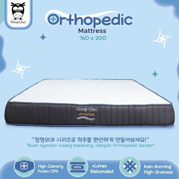 Sleep Owl Orthopedic Kasur Busa Rebonded Latex 160 X 200