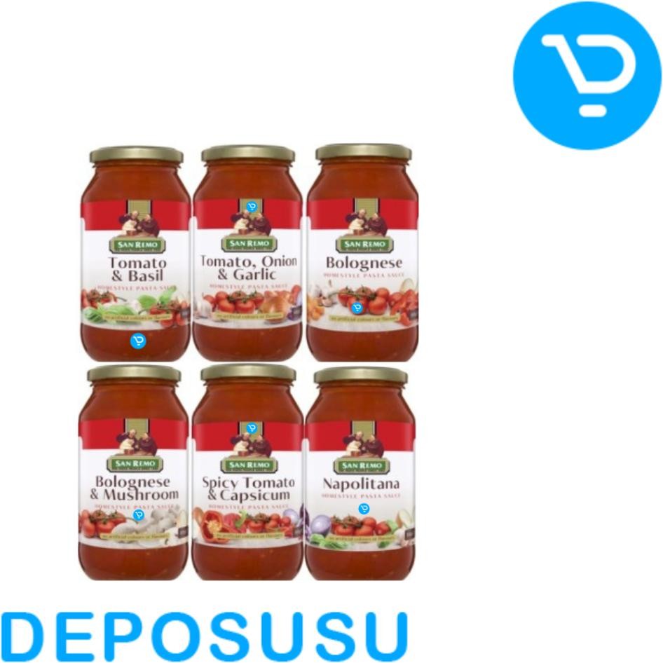 

San Remo Sauce Bolognese Basil Napolitana Spicy Garlic Mushroom Gr