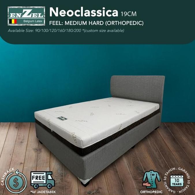 Full Set Kasur Latex Orthopedic Enzel Neoclassica Uk 180X200