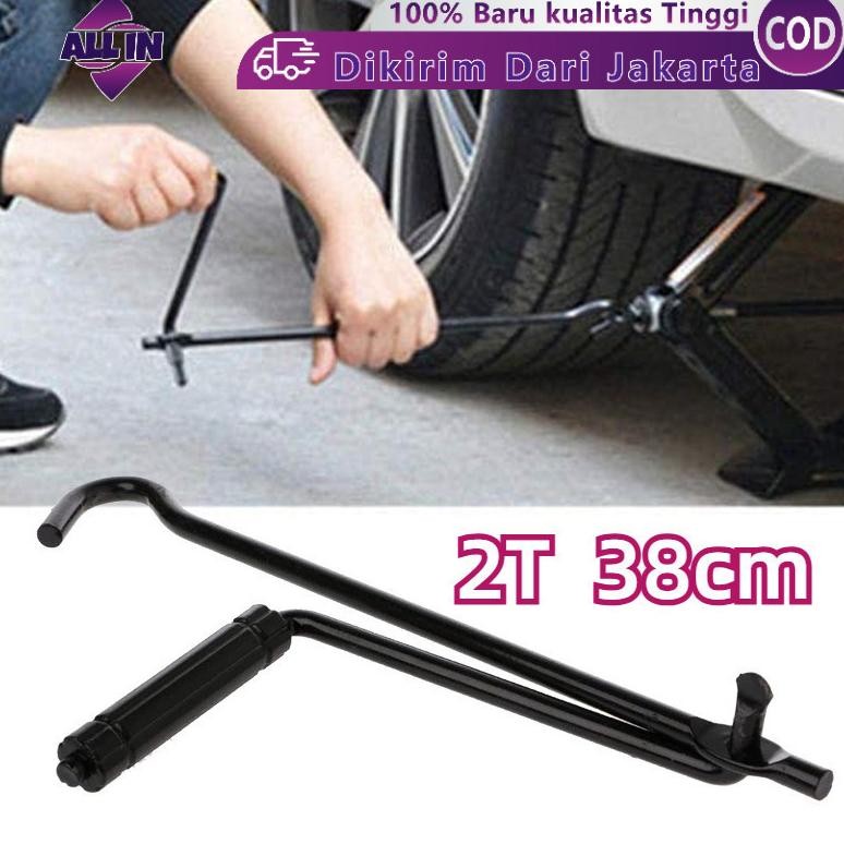 DF343>> 38CM Engkol Dongkrak Mobil Handle Dongkrak Universal Alat Dongkrak Mobil Dongkrak Putar Stok