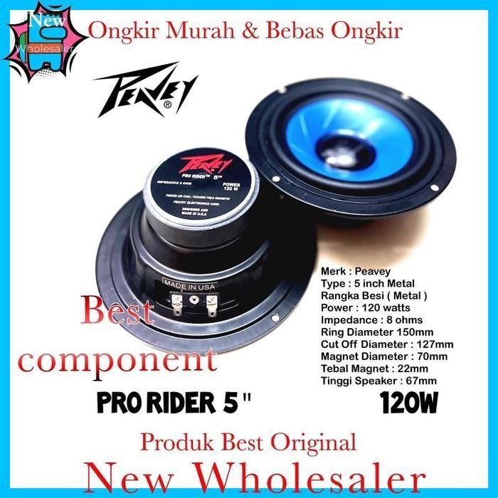 Speaker 5 inch peavey Pro rider 120watt Full range Componen Audio