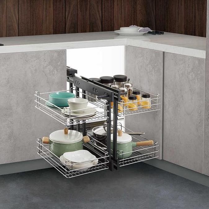 Rak Sudut Dapur / Corner Basket /Rak Sudut Dapur Aluminium