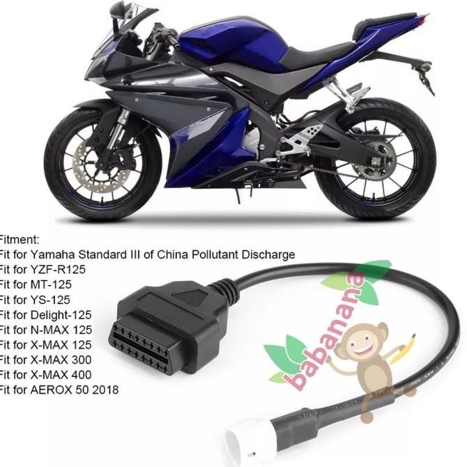 Kabel scanner OBD yamaha cable 16 to 3 pin diagnostik motor xmax nmax r15