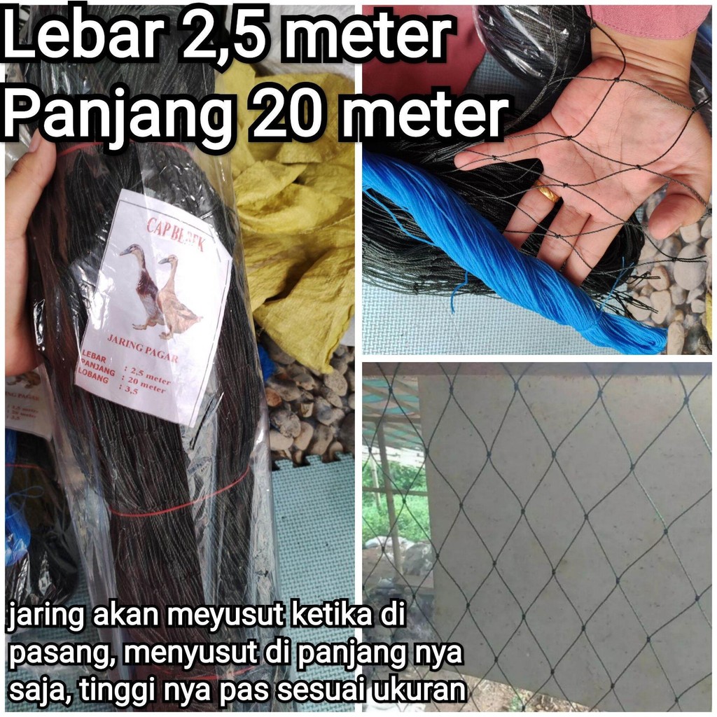 jaring pagar ayam ukuran tinggi  2,5 meter jaring pagar bebek, pagar tanaman, jaring ayam fre tali