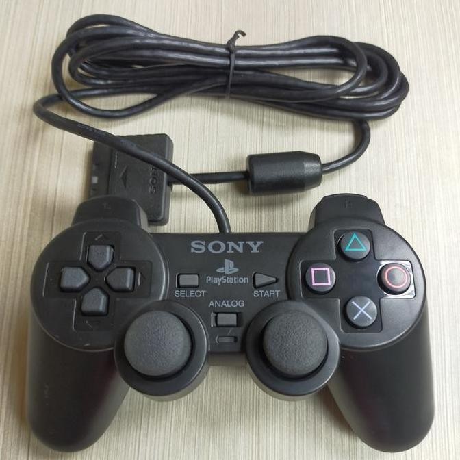 Produk Baru Stik PS2 Dualshock Original Pabrik - Stick PS2 Ori Warna Hitam Getar Sony