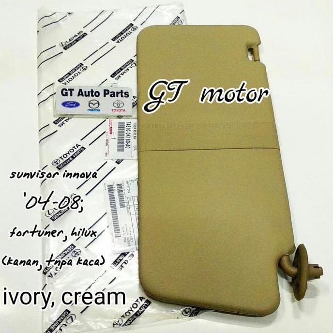 Sunvisor Sun Visor Kanan Innova 2004-2008 / Fortuner / Hilux Cream ASLI