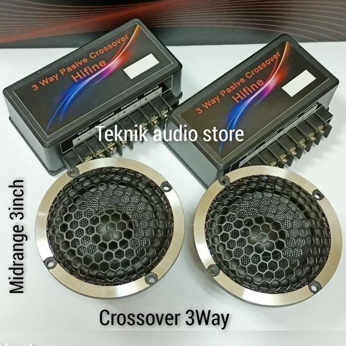 Speaker Midrange 3inch Hifine plus crossover 3way
