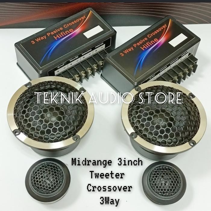 Speaker 2way Midrange -Tweeter Hifine plus Crossover 3way