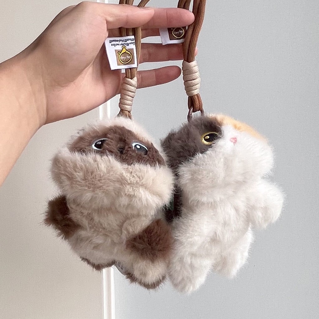 Boneka Gantung Plush Kucing Siamese Berbaring Mainan Dekorasi Gantung Aksesori Ransel Lucu