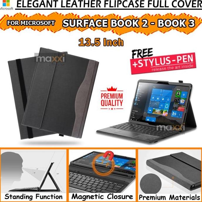 TERMURAH - Microsoft Surface Book 2 3 13.5 Bookcover Flipcover Case Kesing Sleeve