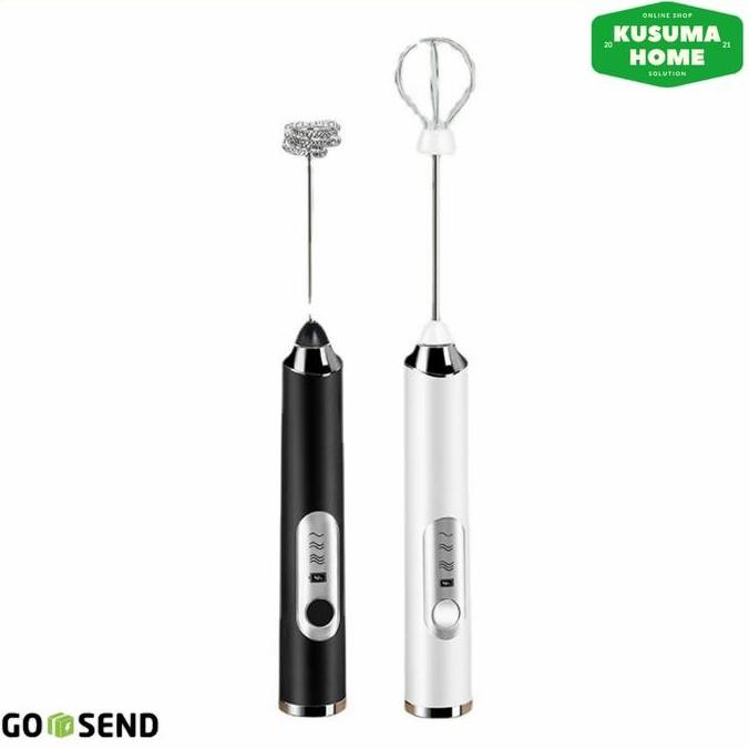 Hand Mixer Mini Elektrik Pengocok Telur Kopi Susu Kue Portable