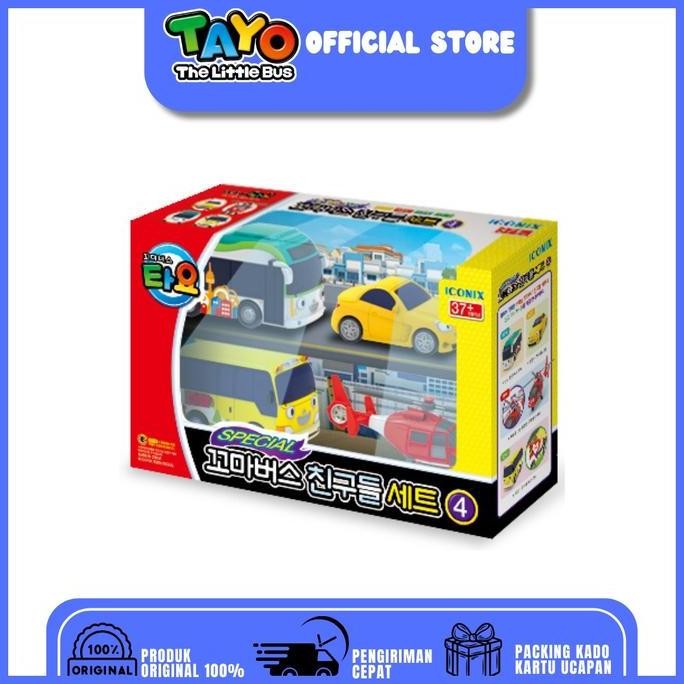 Diskon Mini Car Set Tayo 116005 - 4 Style Mobil Mini Bus Ori