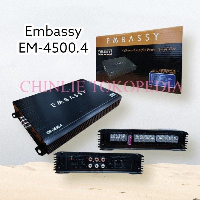 Promo amplifier POWER AMPLI MOBIL 4 CHANNEL EMBASSY EM-4500.4 EM4500.4