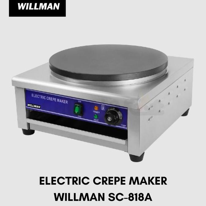 NEW Electric Crepe Maker Mesin Crepes Listrik WILLMAN SC-818A GARANSI