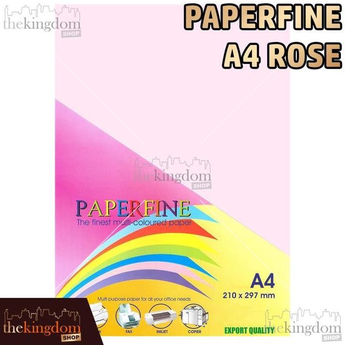 

TERBARU - Paperfine Kertas HVS Warna A4 Rose Isi 500 Lembar Kode Warna 140