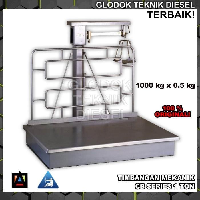 ATS Timbangan Duduk Mekanik CB 500 300 150 KG Manual Cahaya Adil Original - 150 kg x 50 g, Tanpa Bat