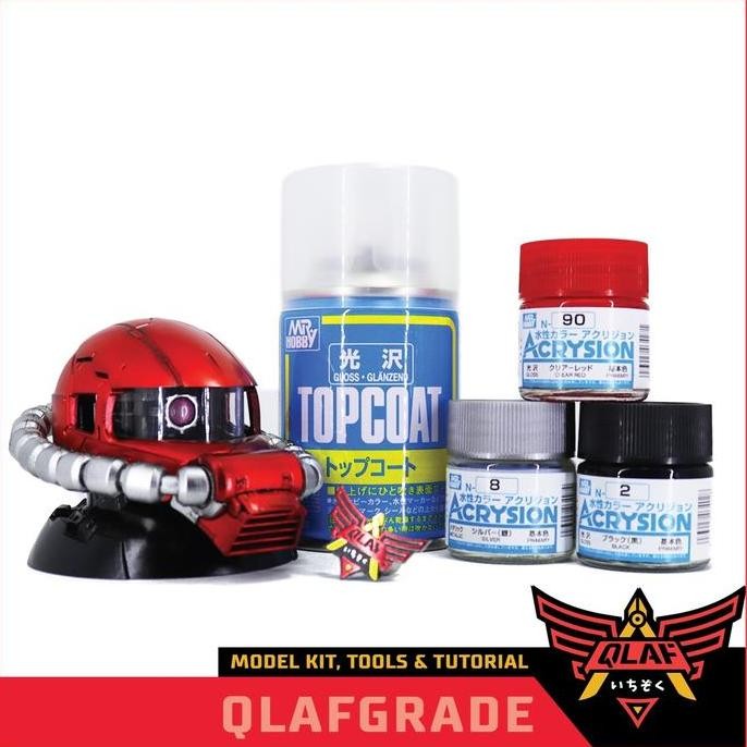 

BEBAS ONGKIR - PAKET CAT TITANIUM RED ACRYSION ACRYLIC - N2 N8 N90 - TOP COAT GLOSS