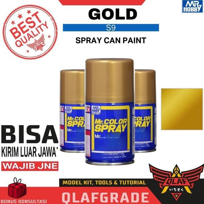 TERMURAH - Mr Color Spray GOLD S9 / cat gundam model kit spray can