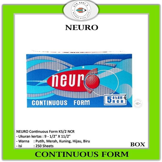 

TERBARU - Continous Form 91/2 x 11 5 Ply/2 ( K5/2 Neuro ) NCR / Kertas Komputer