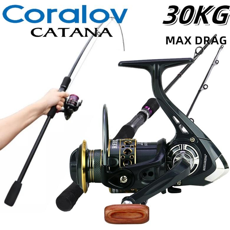 Terlaris Coralov Satu Set Reel Pancing Reel Pancing Murah Kuat Power 1.65M/1.8M/2.1M Joran Pancing S