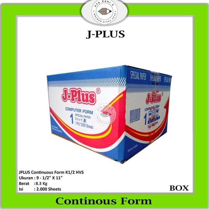 

Continous Form 91/2 x 11 1 Ply/2 ( K1/2 Jplus ) HVS / Kertas Komputer