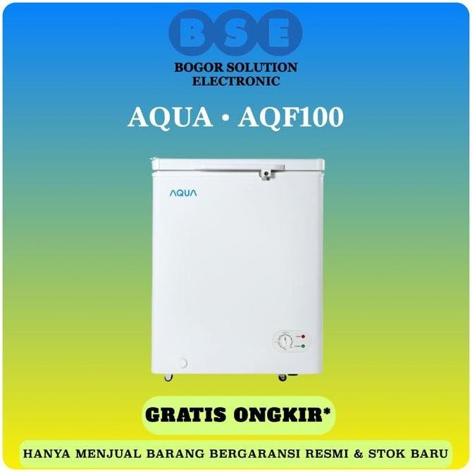 BEBAS ONGKIR - FREEZER 100 LITER AQUA AQF100 | AQUA CHEST FREEZER 100L AQF-100W