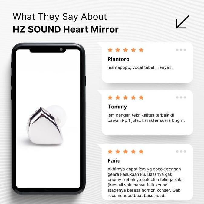 Hzsound Heart Mirror With Mic Carbon Nanometer Diaphragm Earphone