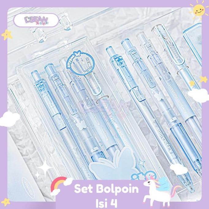 

Set Bolpen Isi 4 Motif Aesthetic Korean Pen In Box 0.38 Mm 0.5 Mm