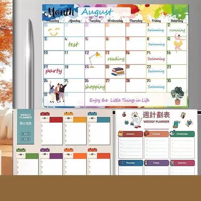 

Monthly Planner Wall Pastel Poster Tempel Dinding Ukuran 40X30Cm Planner Tempel Aesthetic