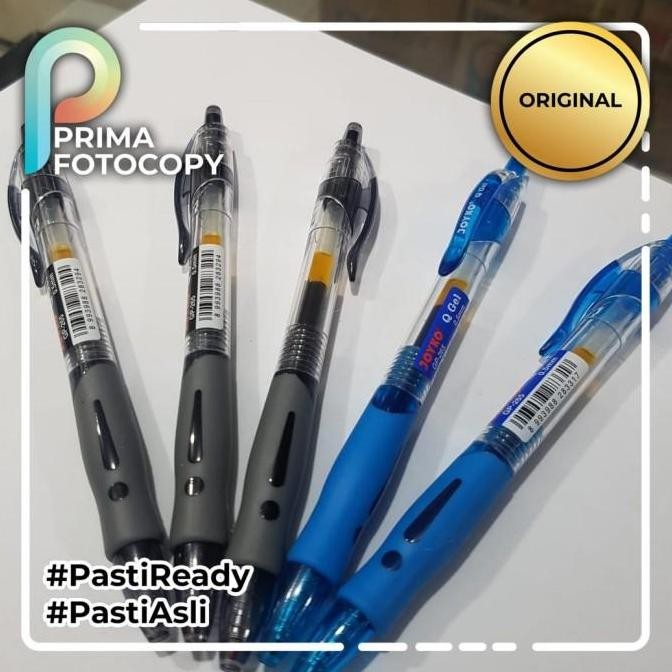 

Paket Bundling Pulpen Joyko Q Gel Hitam Biru Anti Macet Asli Original