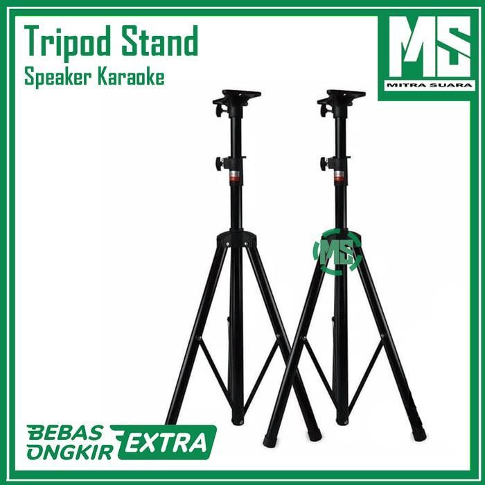 TRIPOD / STAND UNTUK SPEAKER JBL BMB YAMAHA 10" SAMPAI 15'' - Hitam