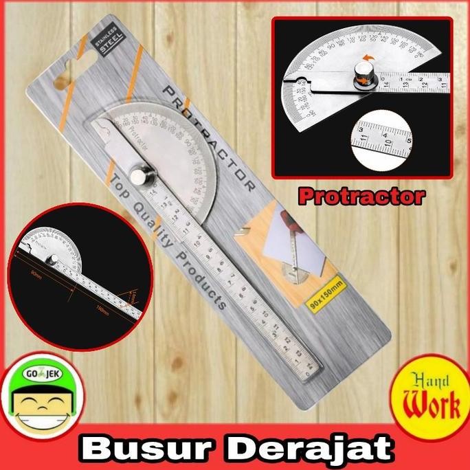 

Penggaris Busur Derajat 180 Stainless Steel Sudut Protracktor