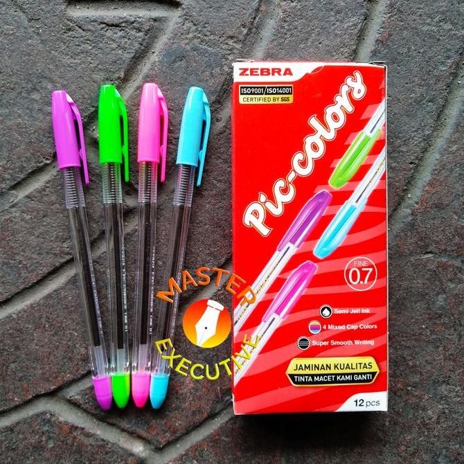 

Zebra Piccolors 0.7 Mm Black Fine Semi Gel Ink / Pulpen Color Hitam