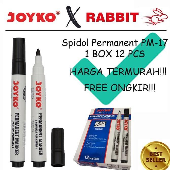 

Spidol Permanen Joyko Pm-17, Pm-18 & Pm-19 Permanent Marker [Box]