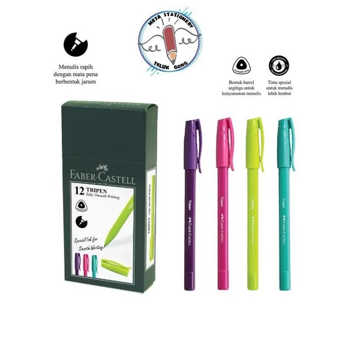 

Pulpen / Pen / Ballpoint Tripen Faber Castell Isi 12 Pc+ 2Pc