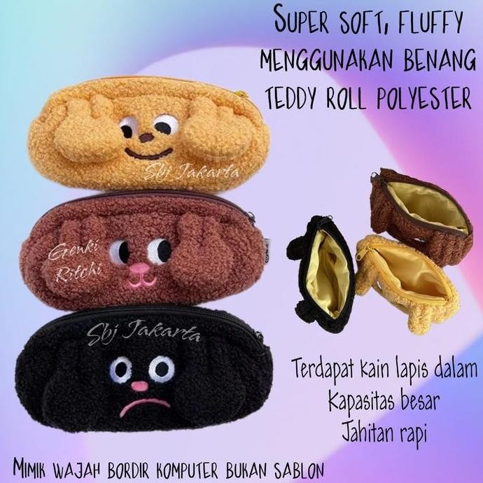 

Tempat Pensil Poodle Soft & Plush Kotak Pensil Dompet Multi Fungsi
