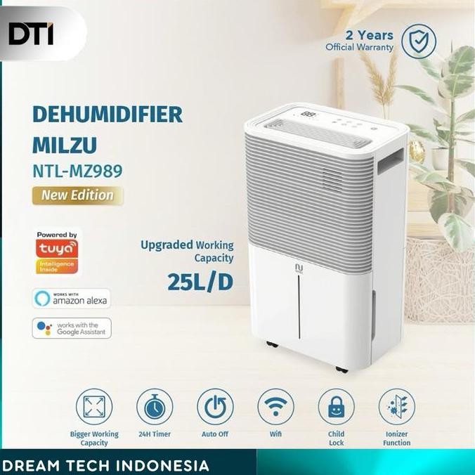 Notale Milzu Smart Dehumidifier 20L/Hari With Wifi Better Deerma Dt16C