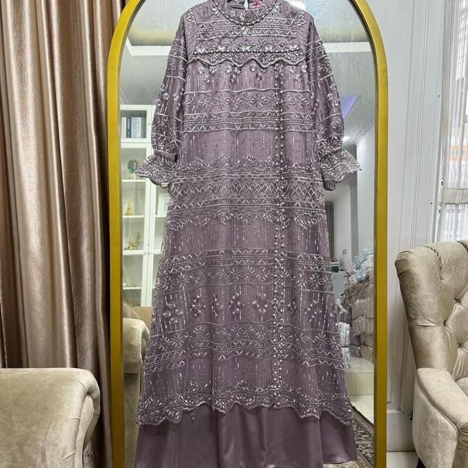 gamis tile lepas pasang model renjana dress premium