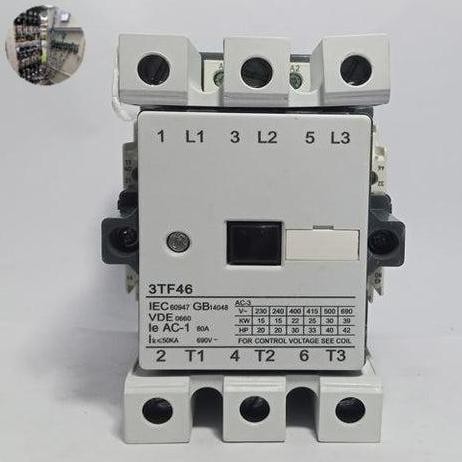 Contactor / Kontaktor 3P 80A 220V Siemens 3Tf46 25Kw New Stok