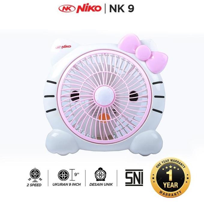 TERBARU KIPAS ANGIN MEJA NIKO 9 INCH - PUTIH TERMURAH