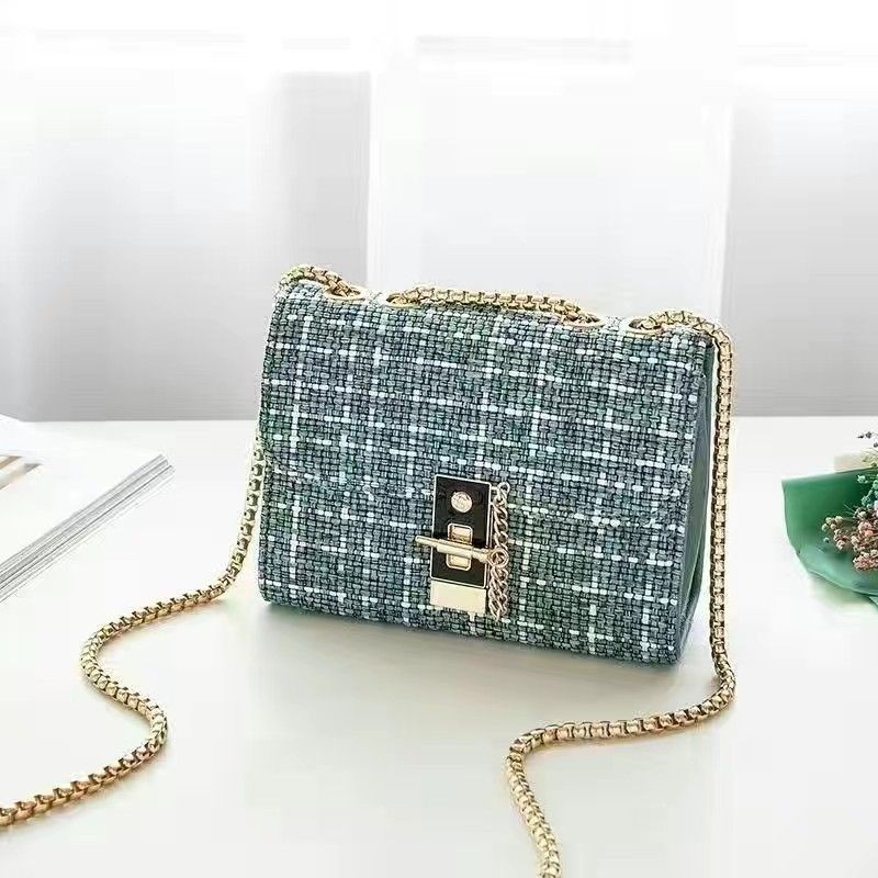 【Tas Bagus】【COD】Tas Wanita Baru Bergaya Chanel Kecil Tas Selempang Bahu Wanita Tas Mini Tas Rantai S