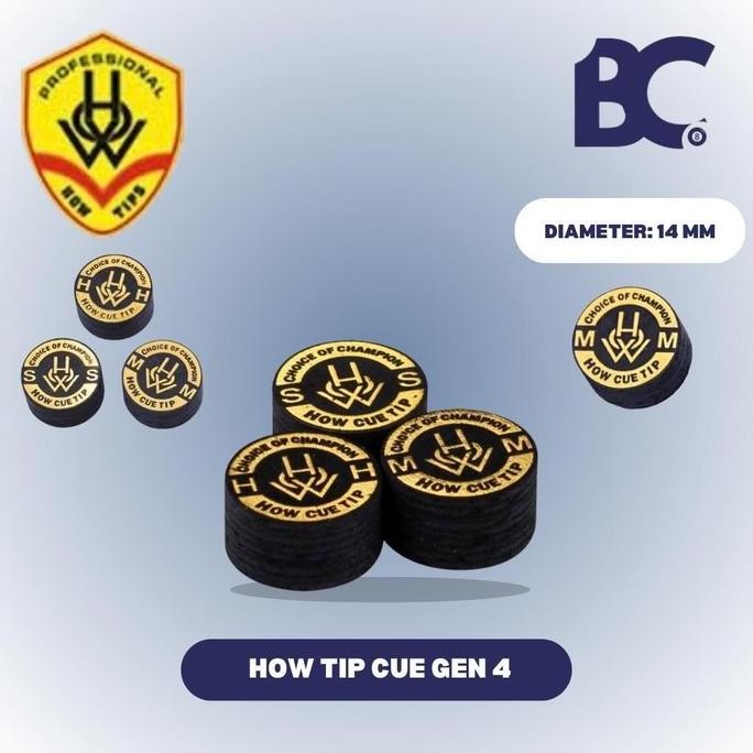 HOW M (Medium) Black Master Tip Billiard - Master Tip Play - Master Tip Billiard - Tip Billiard - Cu