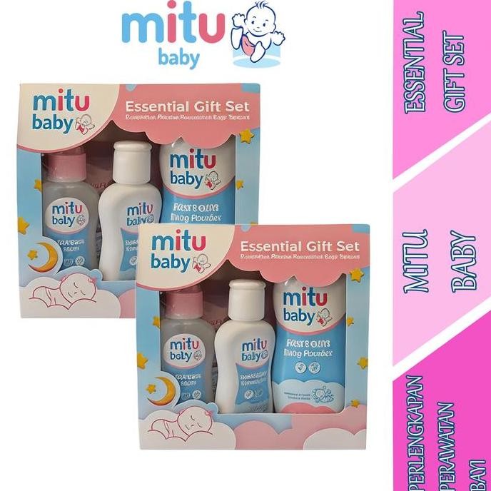 Promo Perlengkapan Perawatan Bayi - Mitu Baby - Essential Gift Set - Isi Set 4Pcs