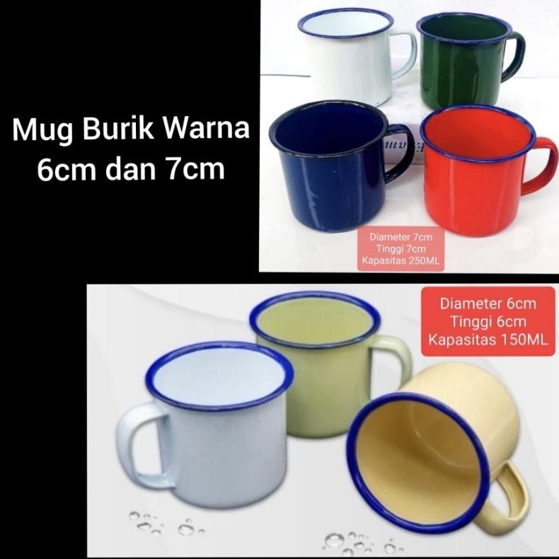 Teko Eskan Mug Burik Blirik TIMBANGAN / Teko Mug Enamel / Teko Mug