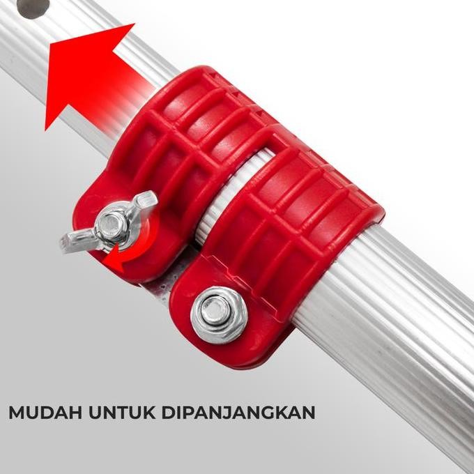 Tongkat Galah Teleskopik Bahan Aluminium Panjang Hingga 4 Meter
