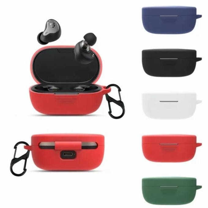 Baru Casing Earphone SoundPeats TrueEngine 3se Softcase Silicone + Carabiner